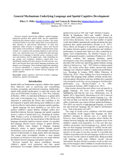 General Mechanisms Underlying Language and Spatial Cognitive