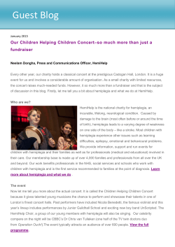 January 2015 Our Children Helping Children Concert &ndash; so much