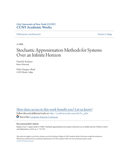 Stochastic Approximation Methods for Systems Over an Infinite
