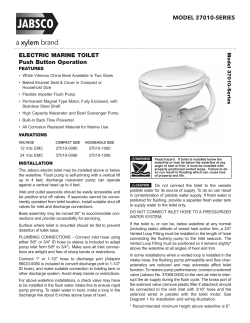 ELECTRIC MARINE TOI LET Push Button Operation MODEL 37010
