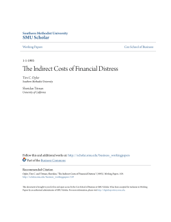 The Indirect Costs of Financial Distress