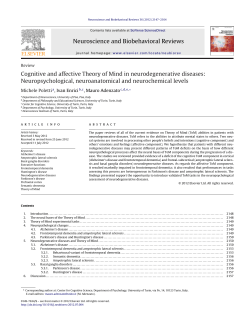 Cognitive and affective Theory of Mind in neurodegenerative