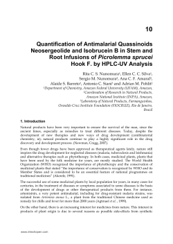 Quantification of Antimalarial Quassinoids