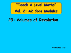 29 Volumes of Revolution