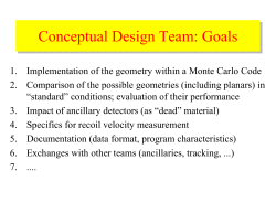 Conceptual Design Team: Goals