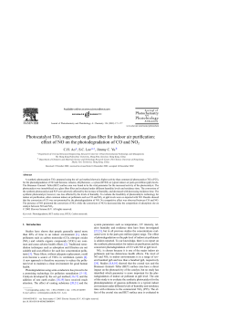 Photocatalyst TiO2 supported on glass fiber for indoor air