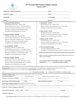 55th Annual Ball Underwriting Contract