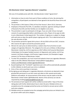 DHL Manchester United &ldquo;Legendary Moments&rdquo; competition Win one