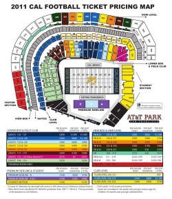 2011 CAL FOOTBALL TICKET PRICING MAP