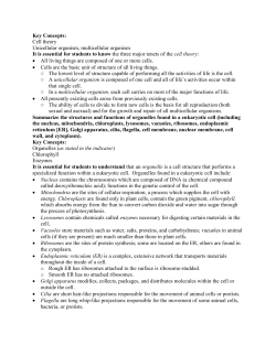 It is essential for students to know the three major tenets of the cell