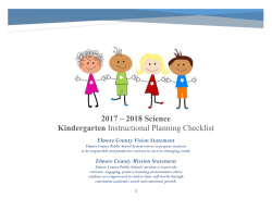 0K Science Instructional Planning Checklist