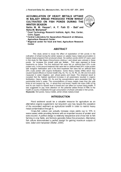 Accumulation of heavy metals uptake in balady bread produced