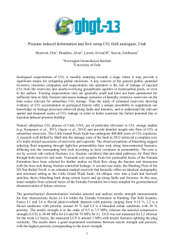 Pressure induced deformation and flow using CO2 field analogues