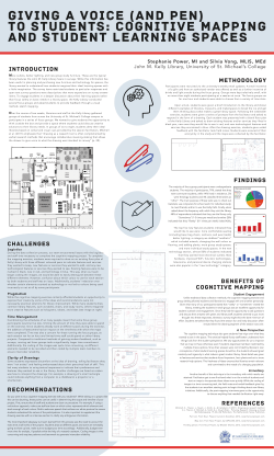 to Students: Cognitive Mapping and Student Learning Spaces