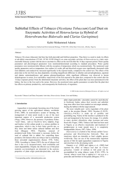 Leaf Dust on Enzymatic Activities of Heteroclarias