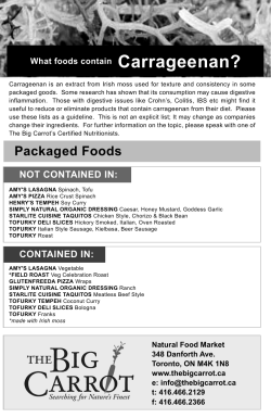 Carrageenan? - The Big Carrot