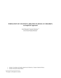 Formation of cognitive abilities in mexican children: An empirical