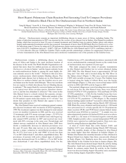 Polymerase Chain Reaction Pool Screening Used To Compare