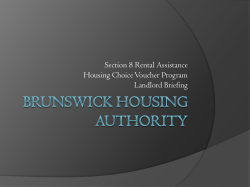Landlord Briefing - Brunswick Housing Authority
