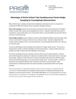 Active vs Passive Sampling - Prism Analytical Technologies, Inc.
