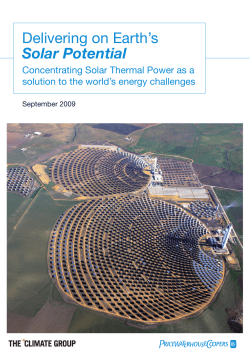 Delivering on Earth`s Solar Potential
