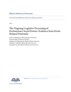 The Ongoing Cognitive Processing of Exclusionary Social Events