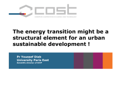 The energy transition might be a structural element for an urban