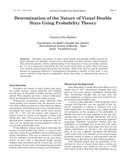 Determination of the Nature of Visual Double Stars Using Probability