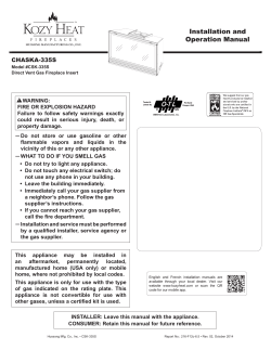 Installation and Operation Manual