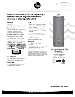 Professional Classic Plus&reg; Atmospheric gas water heaters are