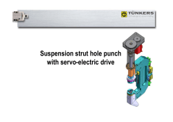 Suspension strut hole punch with servo-electric drive