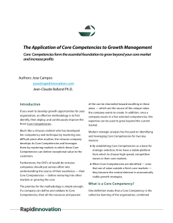 The Application of Core Competencies to Growth