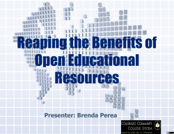 Open Educational Resources and Practices The