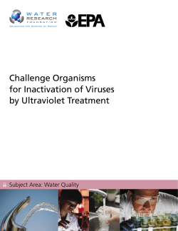 Challenge Organisms for Inactivation of Viruses by Ultraviolet