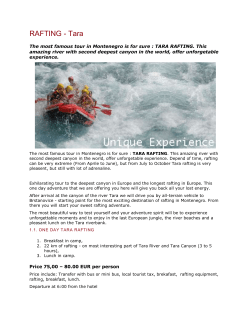 1.1. one day tara rafting - Holiday Apartments Ulcinj