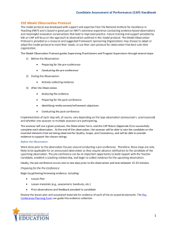 ESE Model Observation Protocol