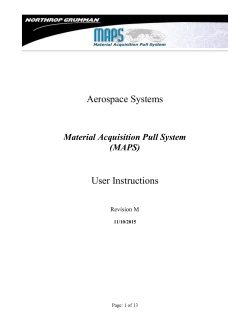 Aerospace Systems User Instructions