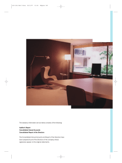 The statutory information set out below consists of the following