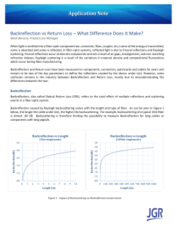 Application Note Backreflection vs Return Loss – What Difference