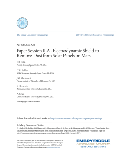 Paper Session II-A-Electrodynamic Shield to Remove Dust from