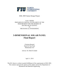 Report - Mechanical and Materials Engineering