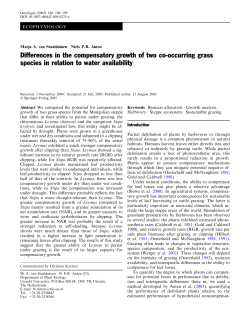 Differences in the compensatory growth of two co