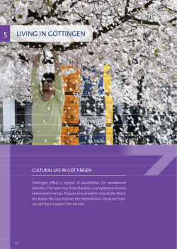 Living in G&ouml;ttingen