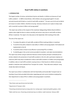 INTRODUCTION - Lewisham`s Joint Strategic Needs Assessment