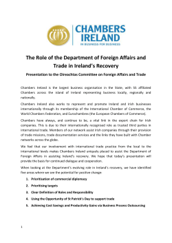 The Role of the Department of Foreign Affairs and Trade in Ireland`s