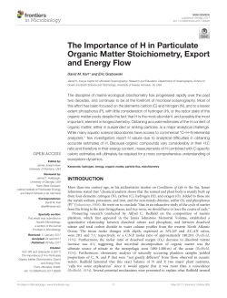 The Importance of H in Particulate Organic Matter