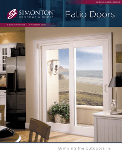 Sliding Patio Door Guide