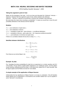 math 3104: neural decoding and bayes theorem