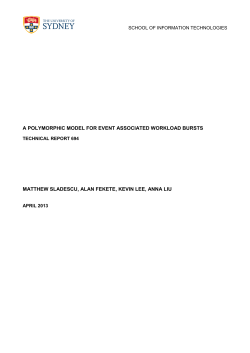 a polymorphic model for event associated workload bursts matthew