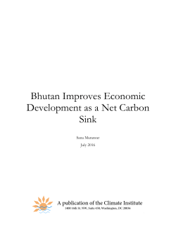 Bhutan Improves Economic Development as a Net Carbon Sink